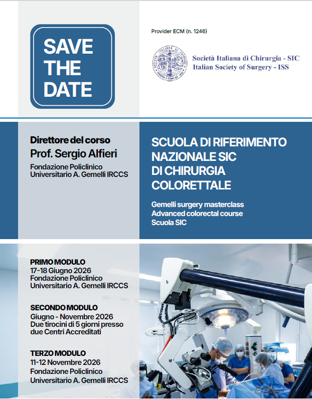 Gemelli surgery masterclass Advanced colorectal course Scuola SIC